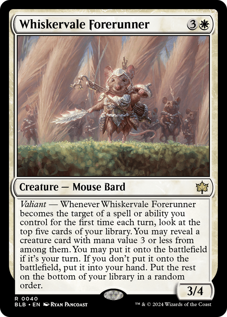 mtg bloomburrow mouse cards artist proofs now available for sale: mouseguard.bigcartel.com gloss front 2024 Magic The Gathering Manifold