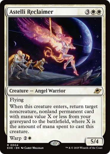 Magic: The Gathering Angel Warrior Token Card - Kaldheim Set Collectible