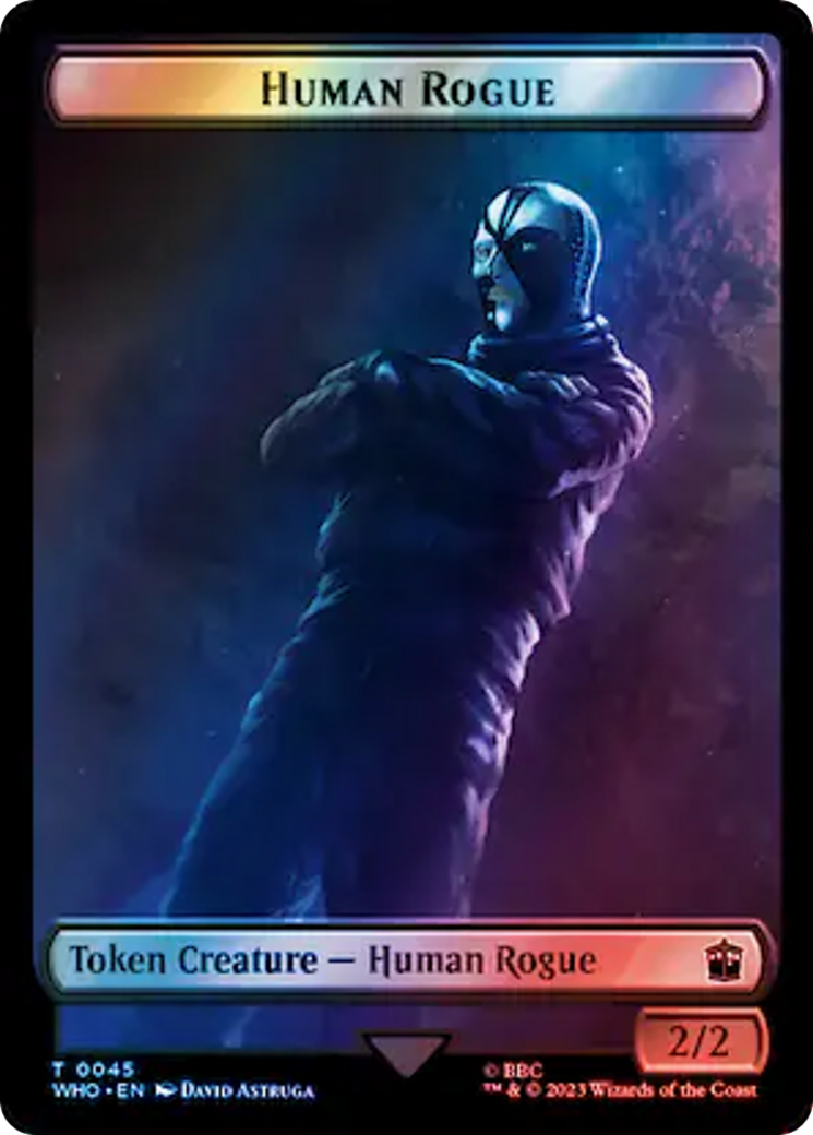 Human Rogue // Cyberman Double-Sided Token (Surge Foil) [Doctor Who To