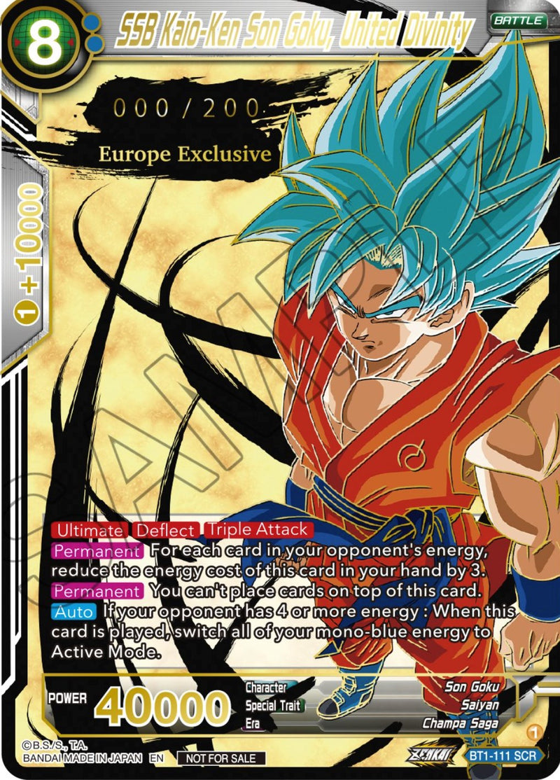 SSB Kaio-Ken Son Goku, United Divinity BT1-111 SCR shops