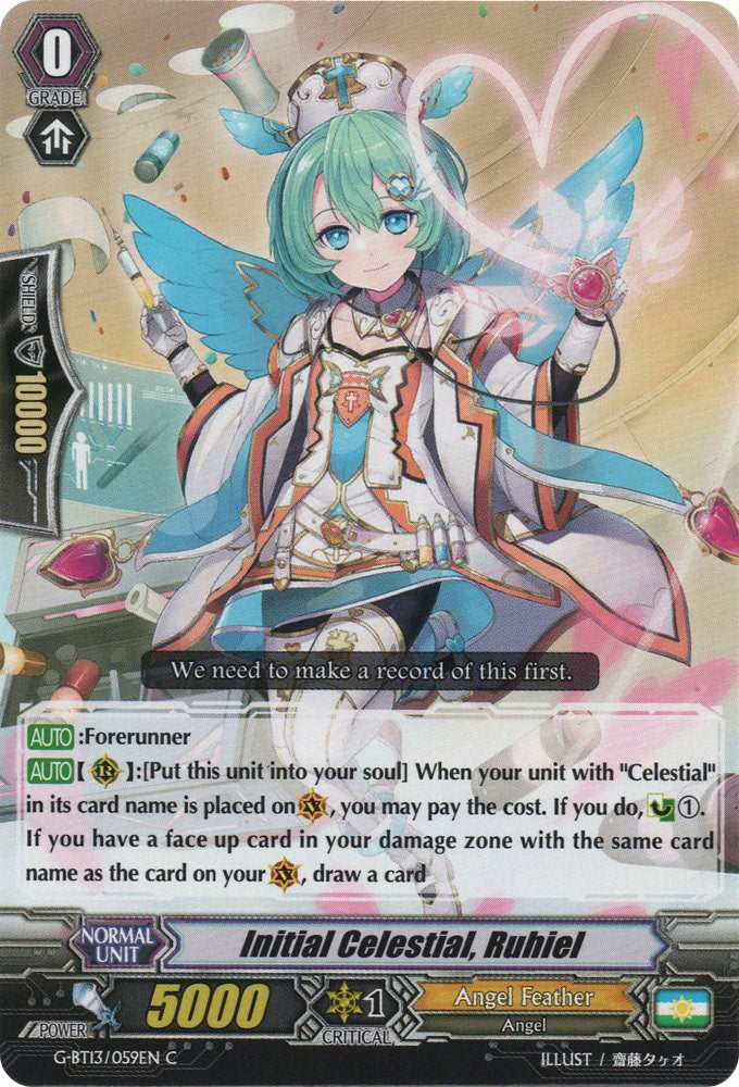 Initial Celestial, Ruhiel (G-BT13/059EN) [Ultimate Stride]