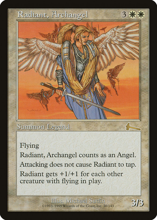 archangel mtg card Radiant, Archangel [Urza's Legacy]