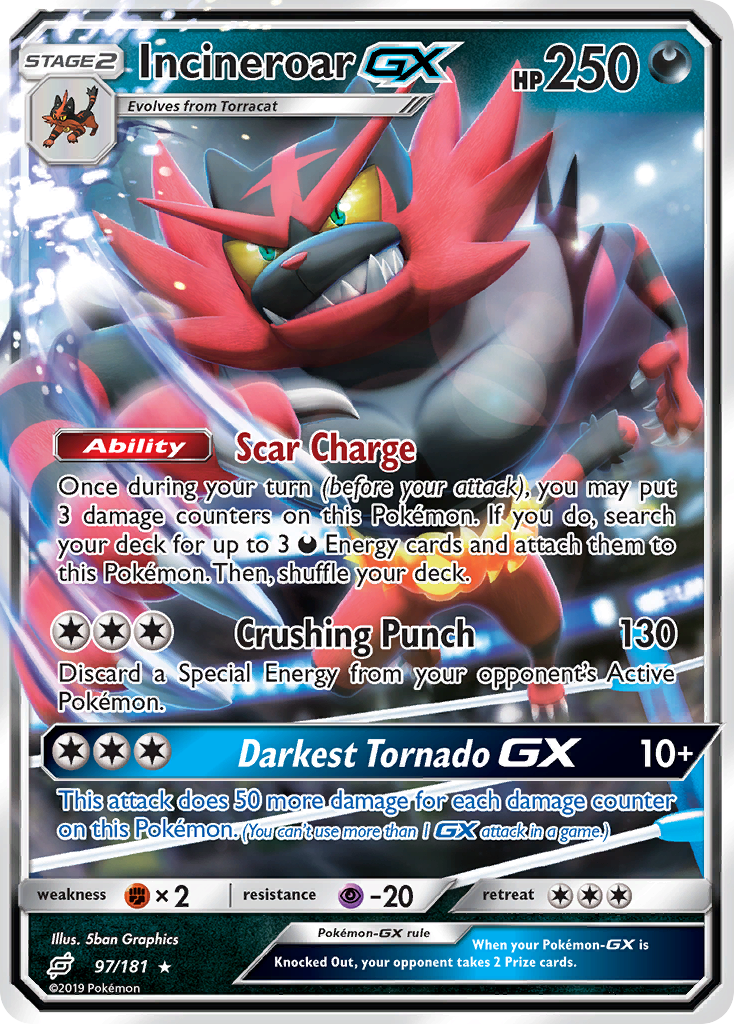 Incineroar GX (97/181) [Sun & Moon: Team Up]