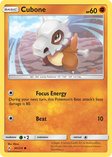 Cubone (90/214) [Sun & Moon: Unbroken Bonds]