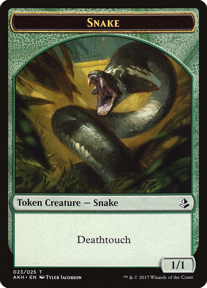 mtg snake cards Snake Token [Amonkhet Tokens]