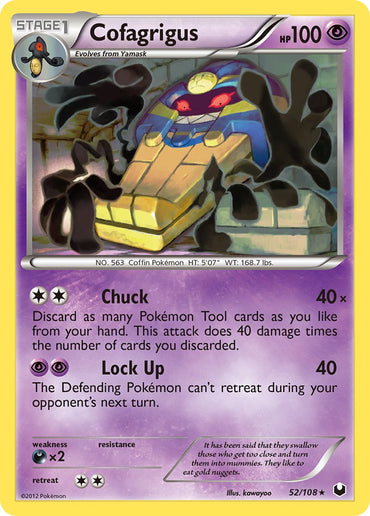 Cofagrigus (52/108) (Cracked Ice Holo) (Theme Deck Exclusive) [Black & White: Dark Explorers]