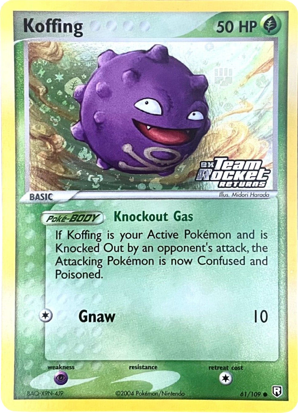 Koffing (61/109) (Stamped) [EX: Team Rocket Returns]