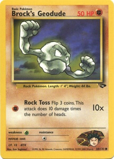 Brock's Geodude (68/132) [Gym Challenge Unlimited]