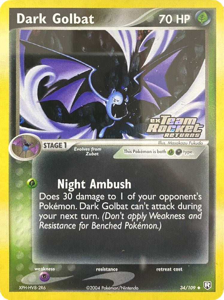 Dark Golbat (34/109) (Stamped) [EX: Team Rocket Returns]