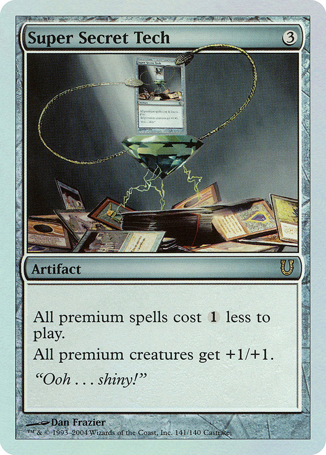 mtg unhinged and unglued cards Super Secret Tech [Unhinged]
