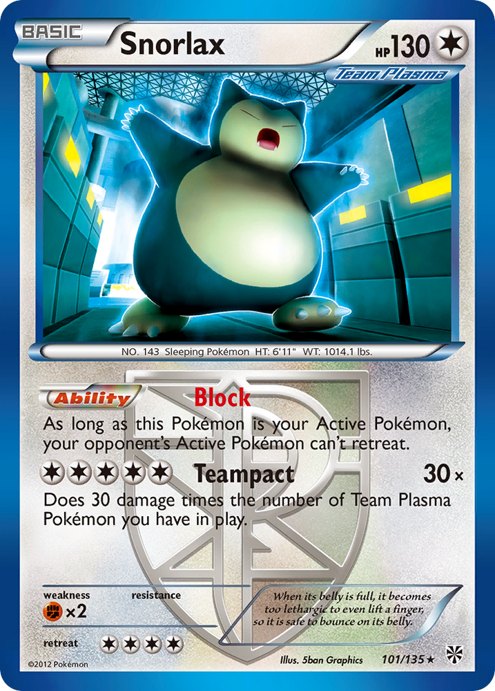 Snorlax (101/135) [Black & White: Plasma Storm]