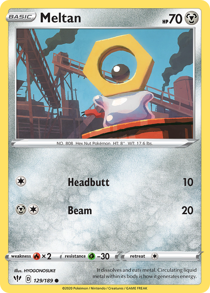 Meltan (129/189) [Sword & Shield: Darkness Ablaze]