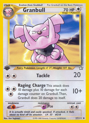 Granbull (37/111) [Neo Genesis 1st Edition]