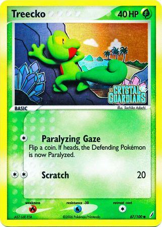 Treecko (67/100) (Stamped) [EX: Crystal Guardians]