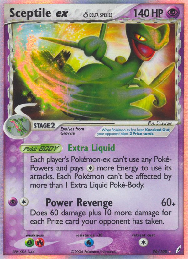 pokemon sceptile ex card Sceptile ex (96/100) (Delta Species) [EX: Crystal Guardians]