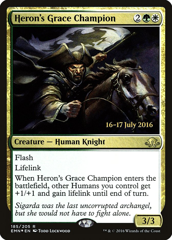 Heron's Grace Champion [Eldritch Moon Prerelease Promos]