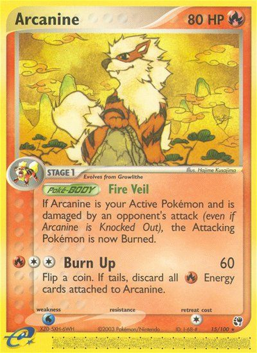 Arcanine (15/100) [EX: Sandstorm]