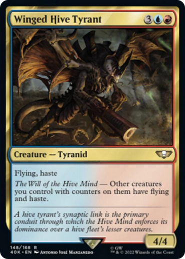 Winged Hive Tyrant (Surge Foil) [Warhammer 40,000]