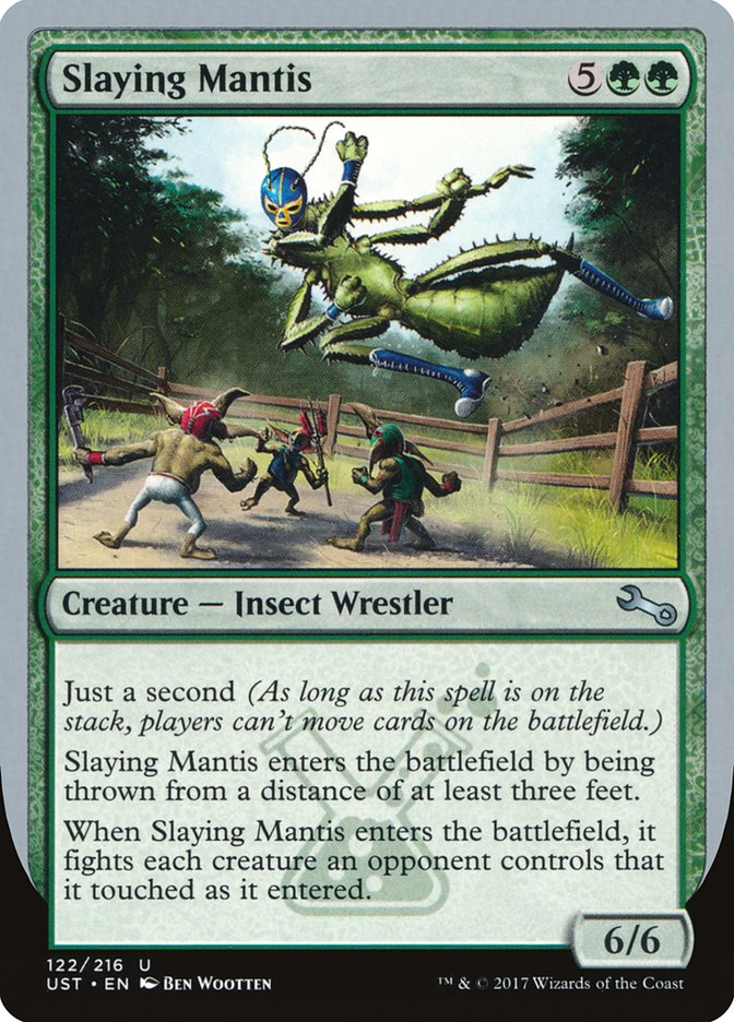 mtg unstable cards Slaying Mantis [Unstable]