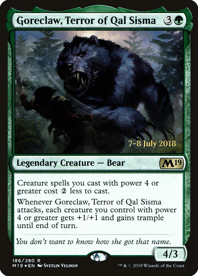 Goreclaw, Terror of Qal Sisma [Core Set 2019 Prerelease Promos]