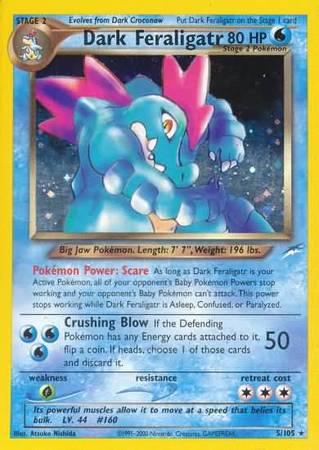 feraligatr pokemon cards Dark Feraligatr (5/105) [Neo Destiny Unlimited]