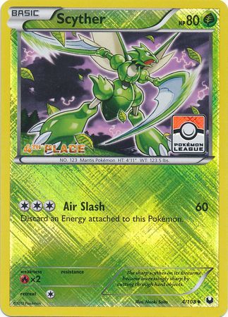 Scyther (4/108) (League Promo 4th Place) [Black & White: Dark Explorers]