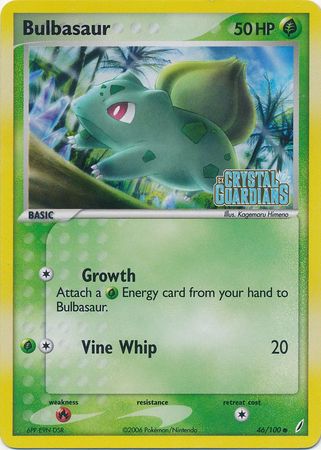 Bulbasaur (46/100) (Stamped) [EX: Crystal Guardians]