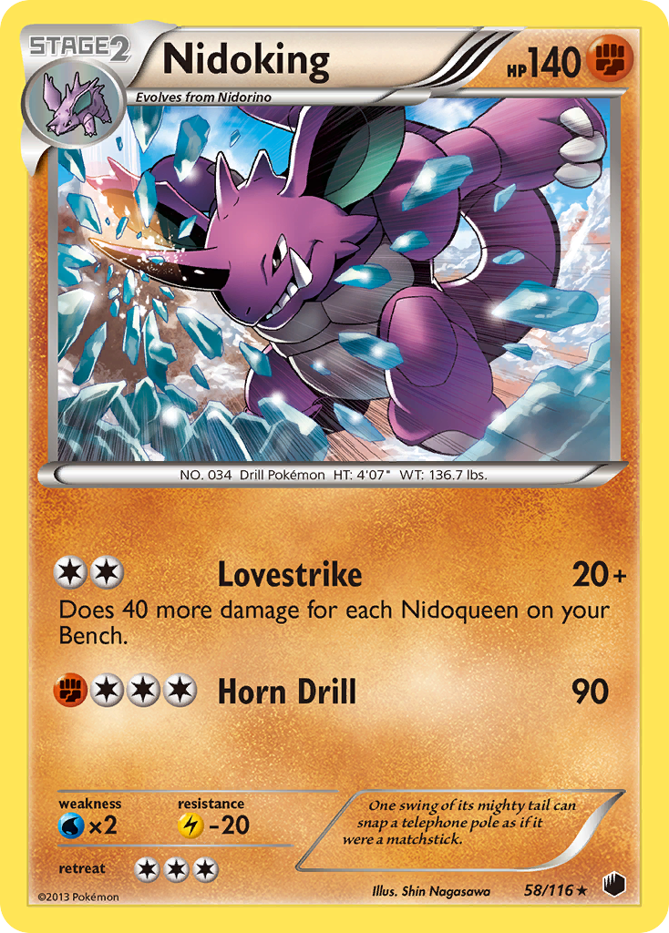 Nidoking (58/116) [Black & White: Plasma Freeze]