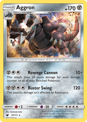 Aggron (67/111) [Sun & Moon: Crimson Invasion]