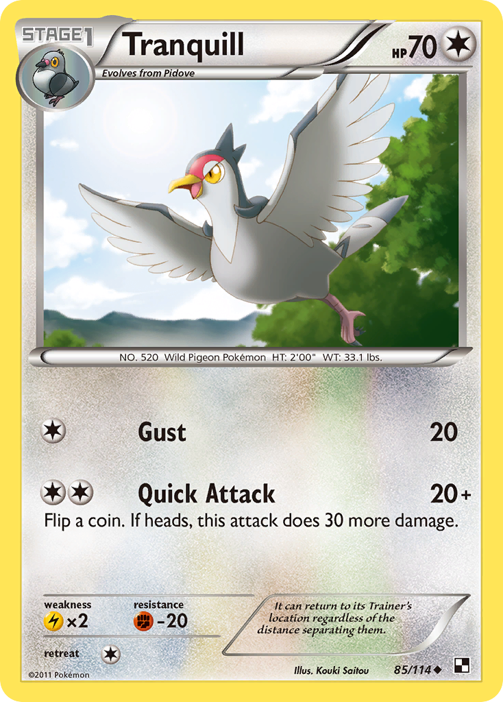 Tranquill (85/114) [Black & White: Base Set]