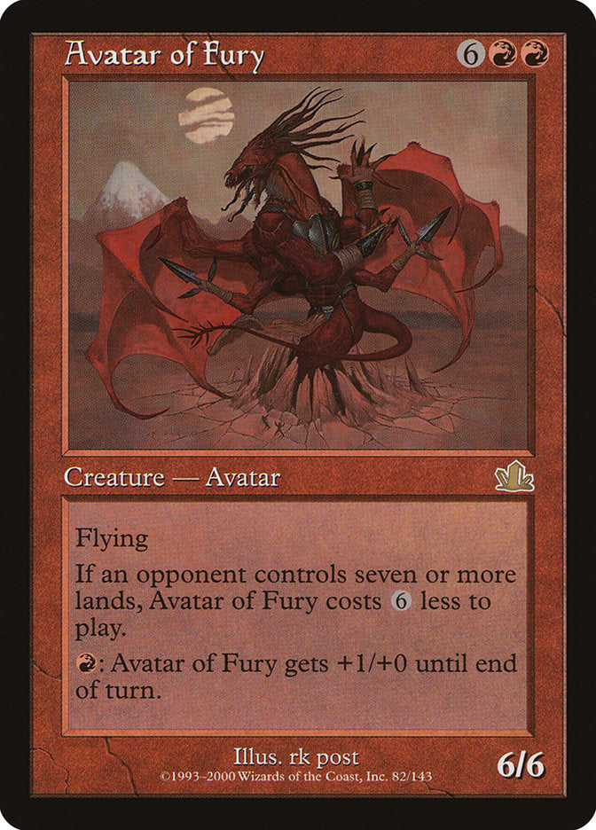 mtg fury card Avatar of Fury [Prophecy]