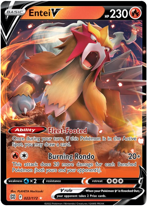 Entei V (022/172) [Sword & Shield: Brilliant Stars]