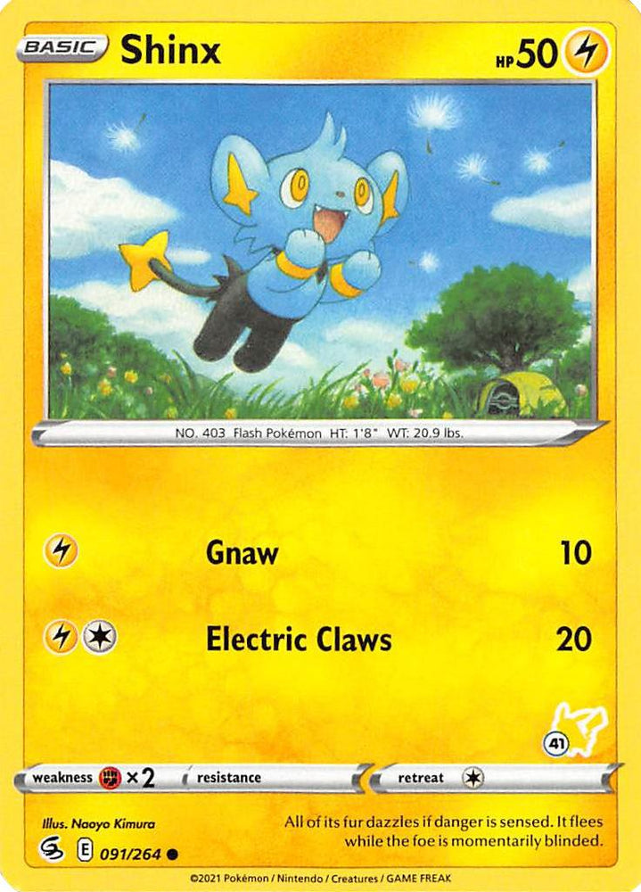 Shinx (091/264) (Pikachu Stamp #41) [Battle Academy 2022]