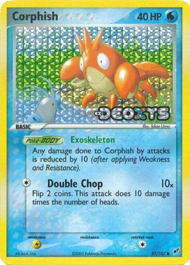 corphish pokemon card Corphish (57/107) (Stamped) [EX: Deoxys]