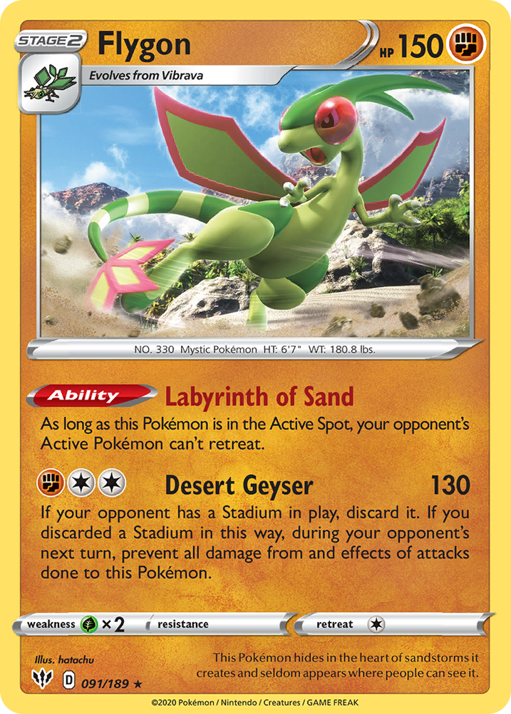 Flygon (091/189) [Sword & Shield: Darkness Ablaze]