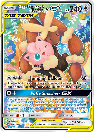 Mega Lopunny & Jigglypuff GX (226/236) [Sun & Moon: Cosmic Eclipse]