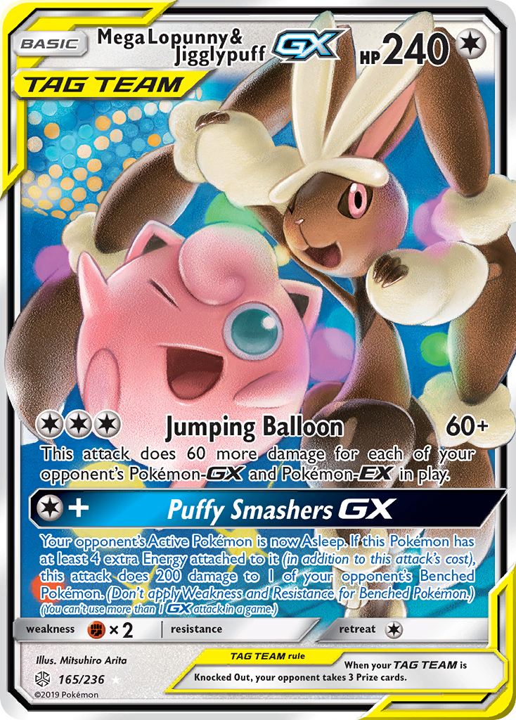 Mega Lopunny & Jigglypuff GX (165/236) [Sun & Moon: Cosmic Eclipse]