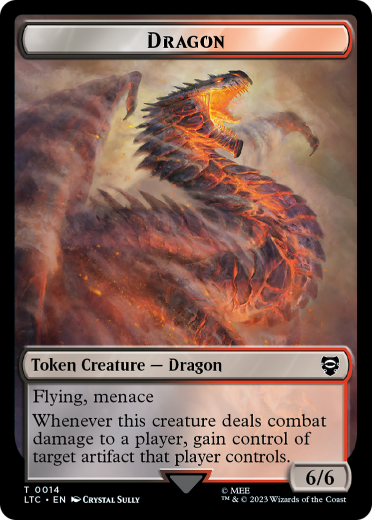 mtg dragon token cards Dragon // Wraith Double-Sided Token [The Lord of the Rings: Tales of M