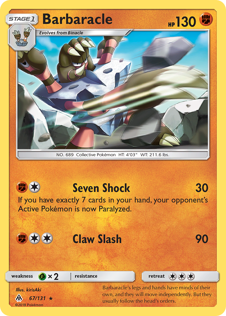 Barbaracle (67/131) [Sun & Moon: Forbidden Light]