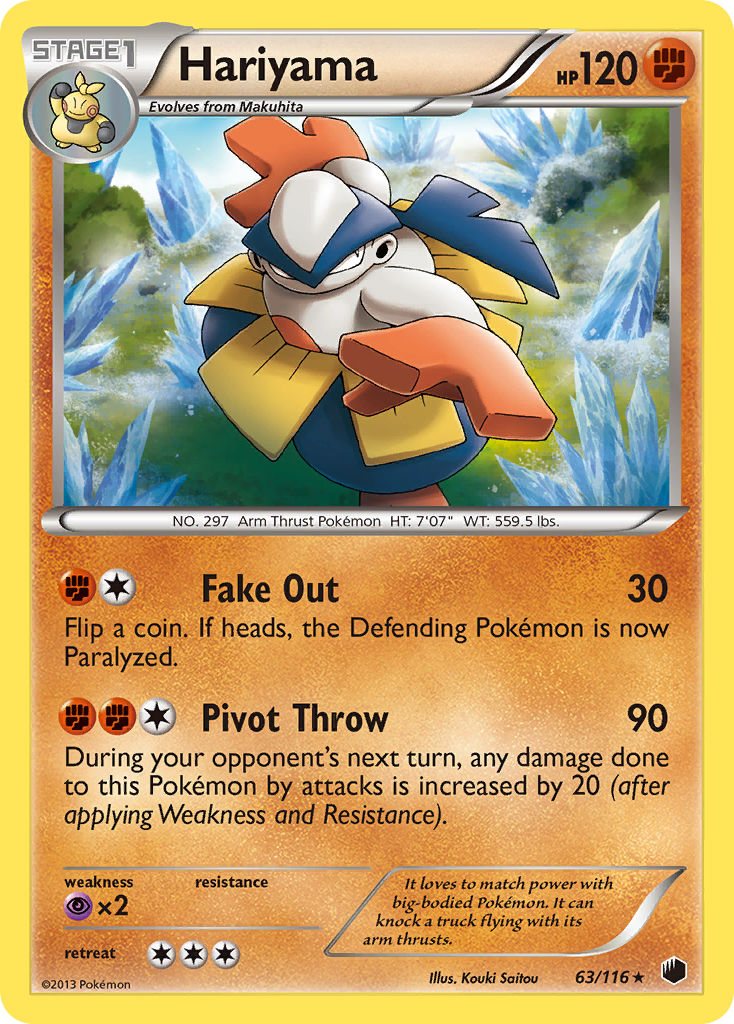 Hariyama (63/116) [Black & White: Plasma Freeze]