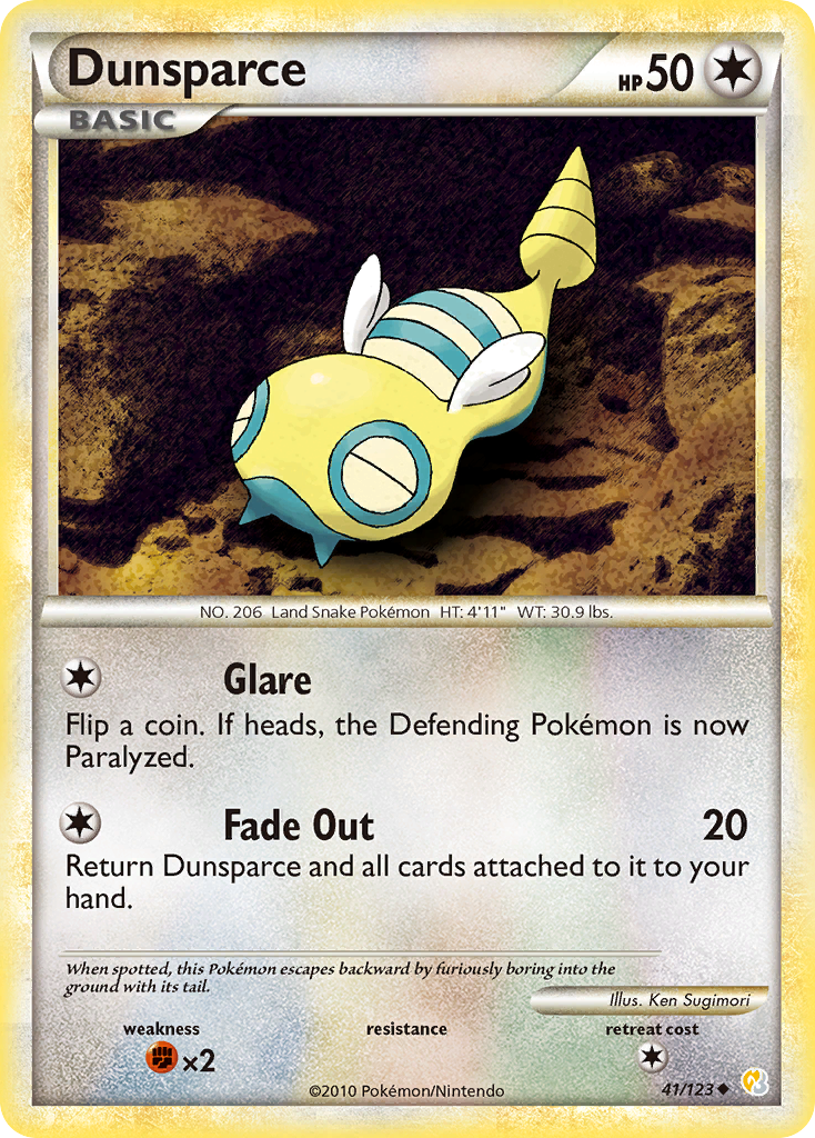 Dunsparce (41/123) [HeartGold & SoulSilver: Base Set]