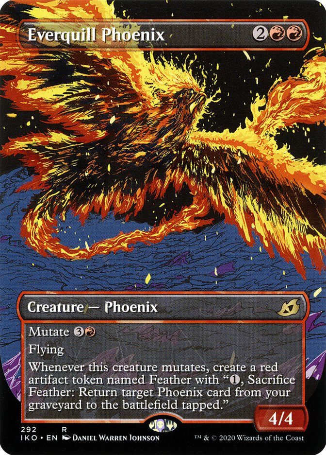 mtg phoenix cards Everquill Phoenix (Showcase) [Ikoria: Lair of Behemoths]