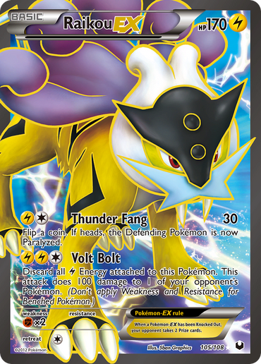 Raikou EX (105/108) [Black & White: Dark Explorers]