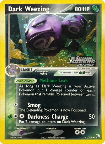 Dark Weezing (42/109) (Stamped) [EX: Team Rocket Returns]