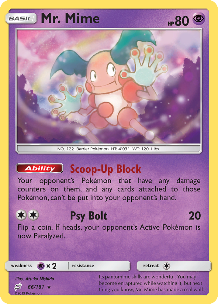 pokemon cards near mr Mr. Mime (Mirror Holofoil) (024/071) proof acrylic case and featuring a striking image of the captivating character Pokmon TCG Reveals Pokmon Card