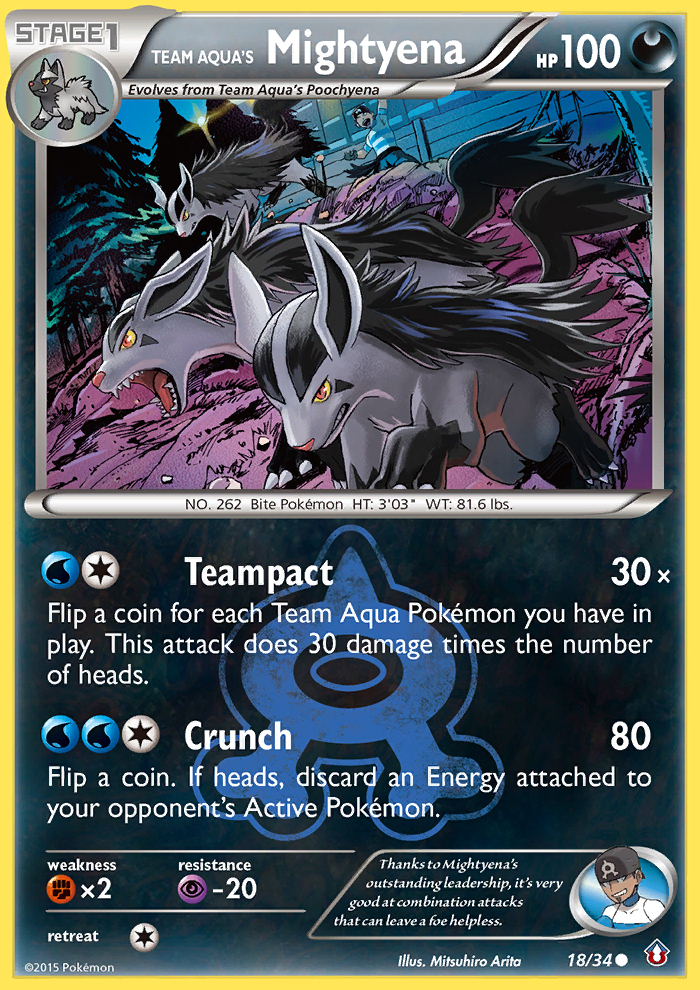 Team Aqua's Mightyena (18/34) [XY: Double Crisis]