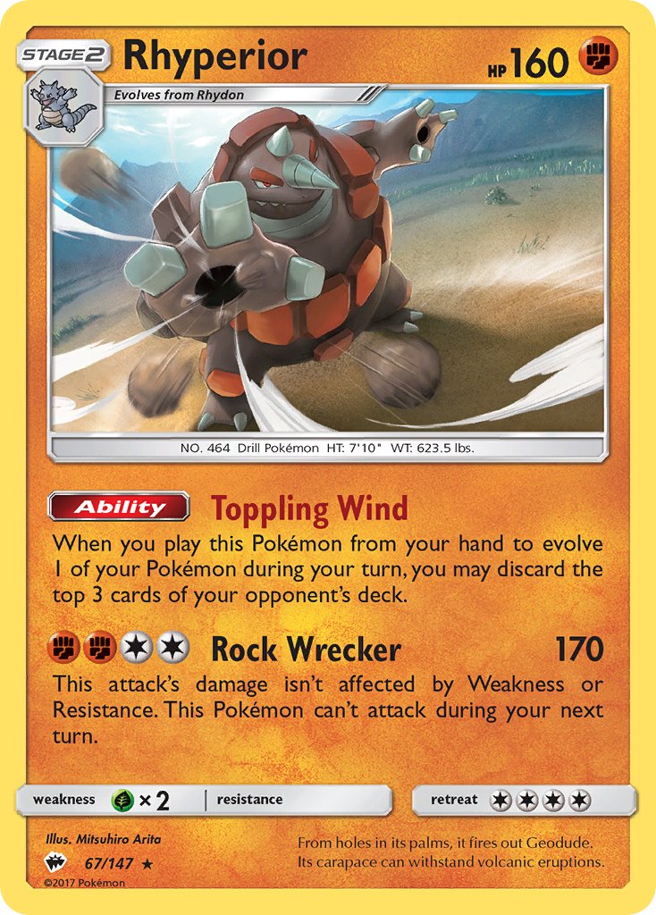 Rhyperior (67/147) (Theme Deck Exclusive) [Sun & Moon: Burning Shadows]