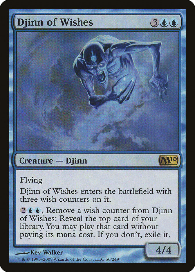 mtg wish exiled cards Djinn of Wishes [Magic 2010]