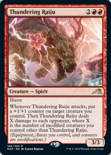 Thundering Raiju (Promo Pack) [Kamigawa: Neon Dynasty Promos]