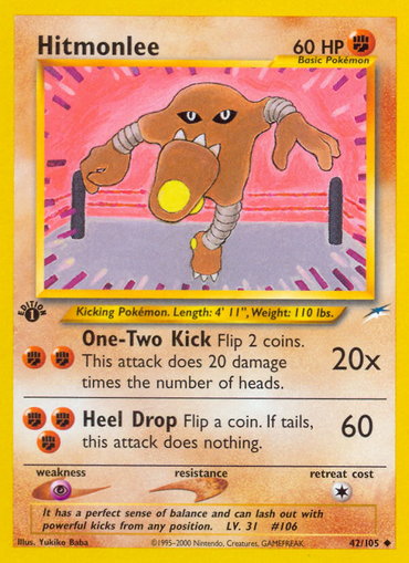 Hitmonlee (42/105) [Neo Destiny 1st Edition]